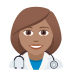 👩🏽‍⚕️ woman health worker: medium skin tone display on JoyPixels